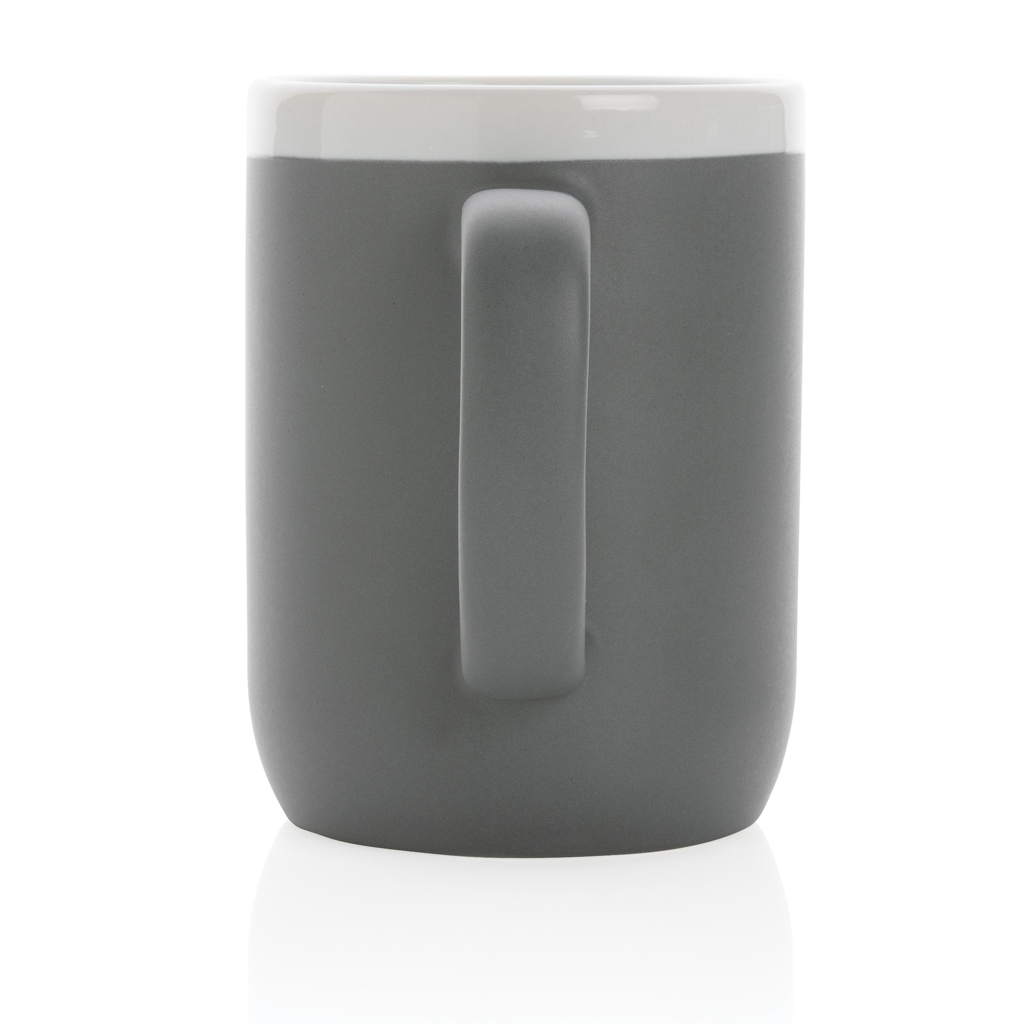 Taza de cerámica con borde blanco 300ml.