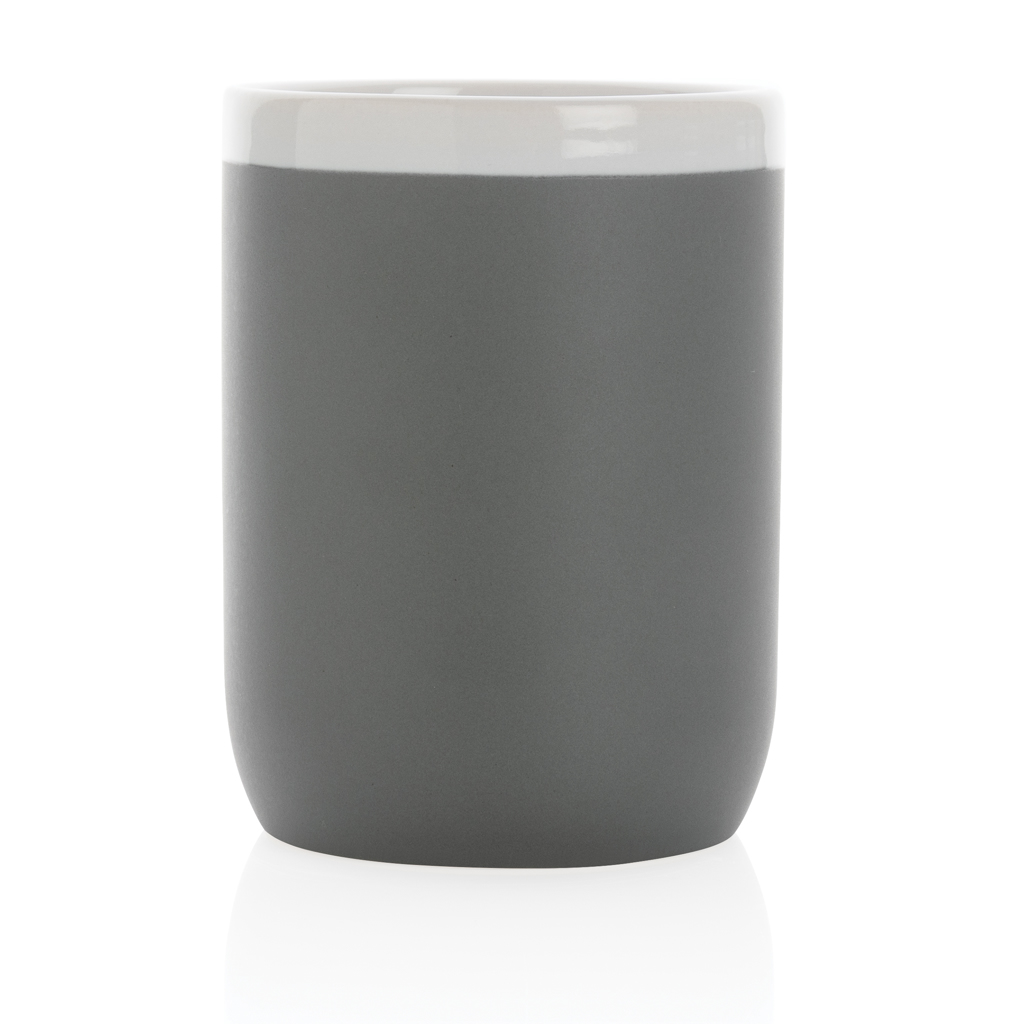 Taza de cerámica con borde blanco 300ml.