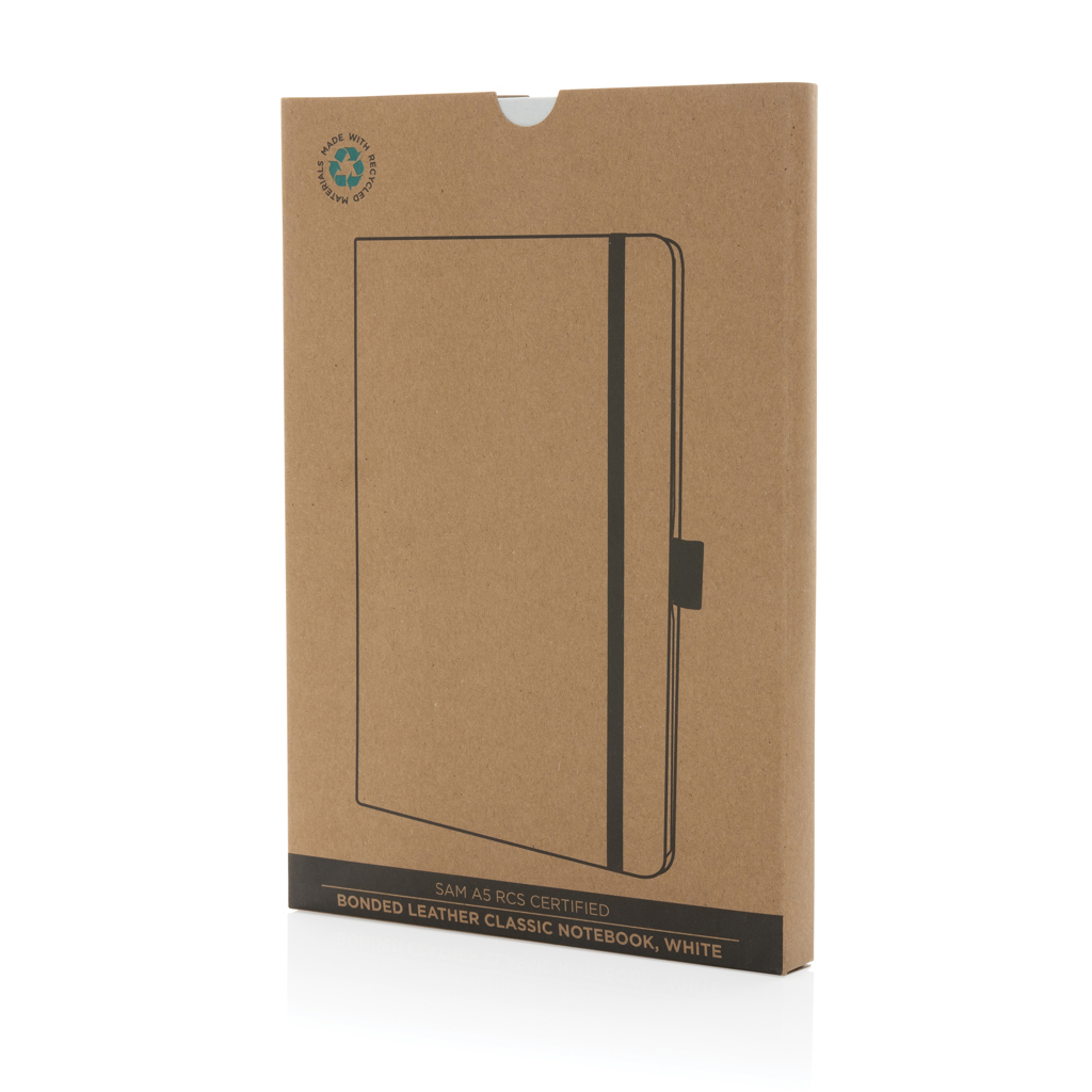 Libreta clásica Sam A5 de piel regenerada certificación RCS