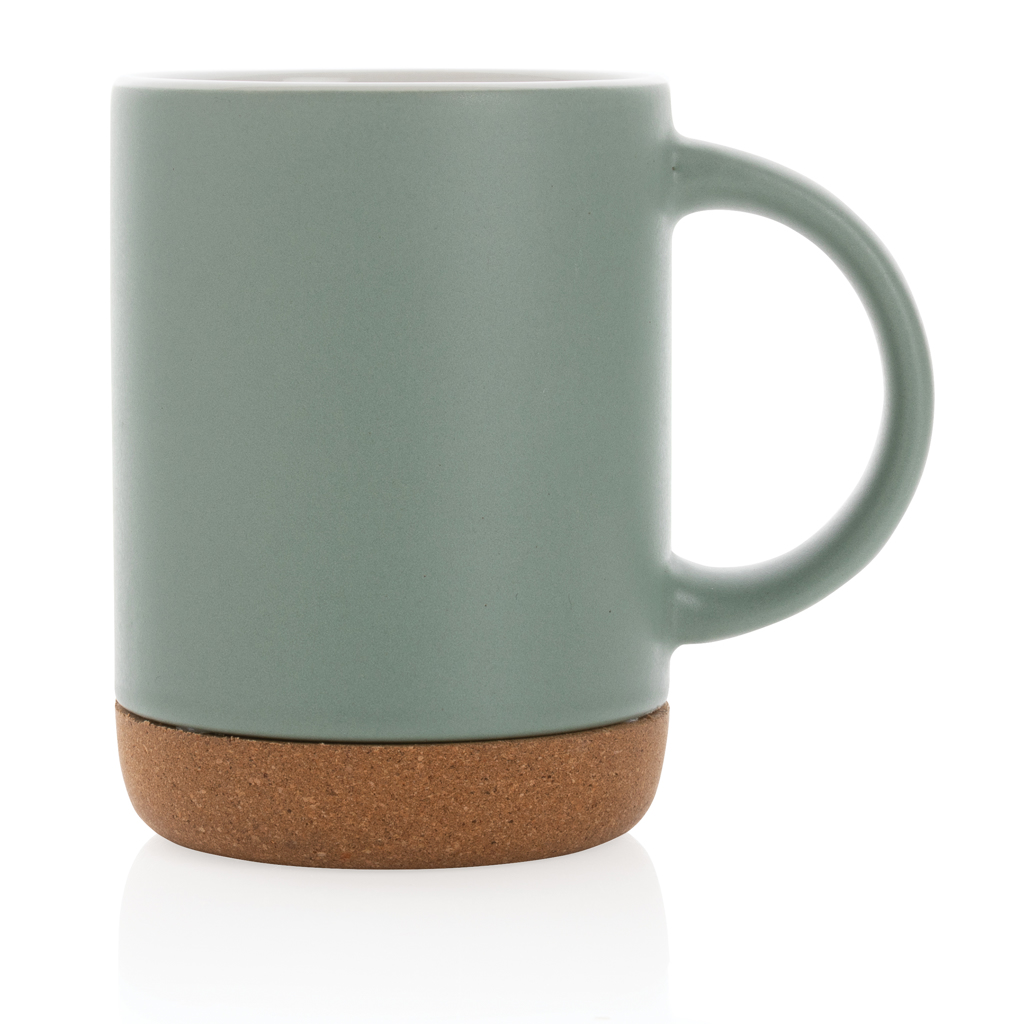 Taza de cerámica con base de corcho 280ml.
