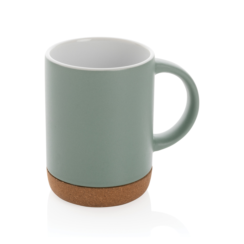 Taza de cerámica con base de corcho 280ml.