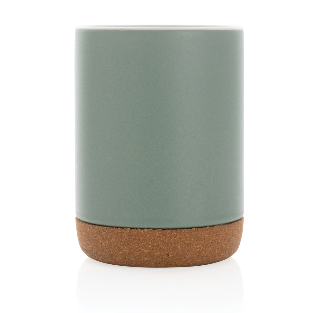 Taza de cerámica con base de corcho 280ml.