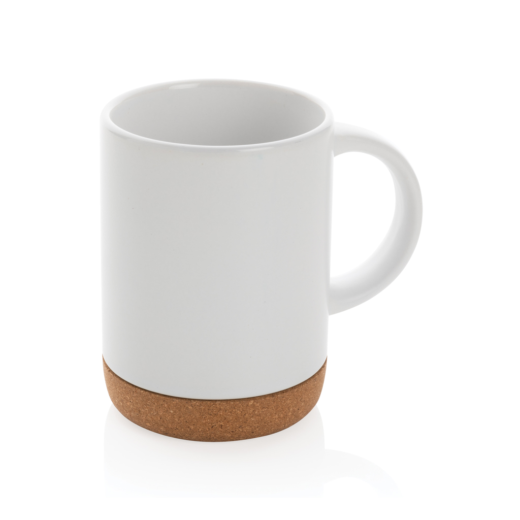 Taza de cerámica con base de corcho 280ml.