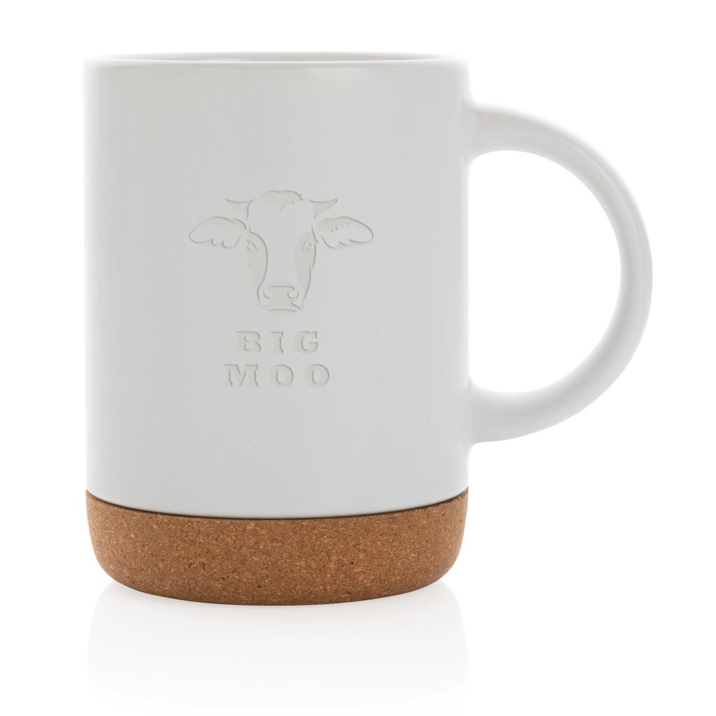 Taza de cerámica con base de corcho 280ml.