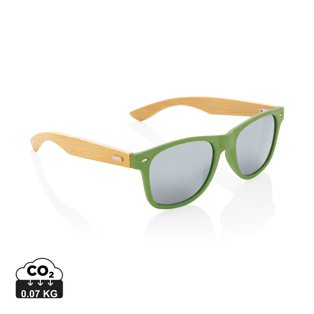 Gafas de sol de plástico reciclado bambú y RCS