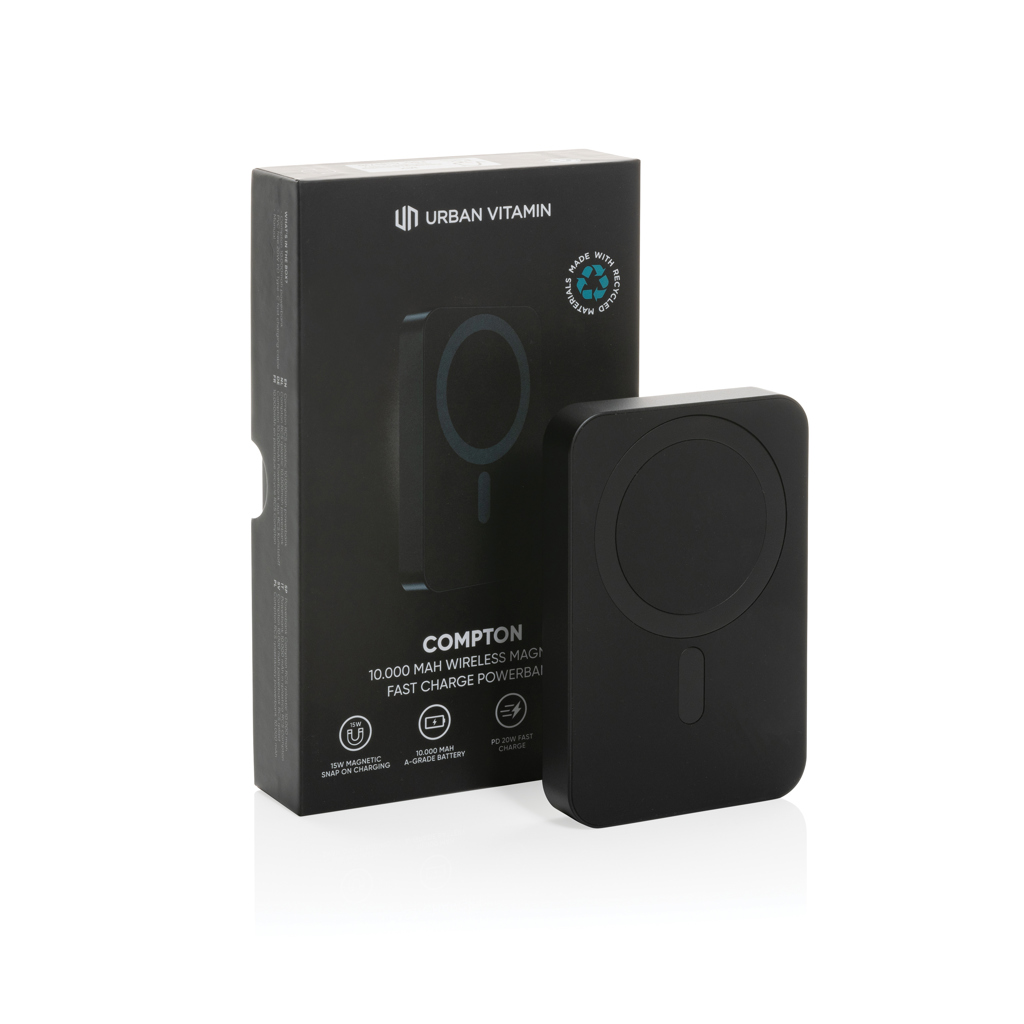 Powerbank Compton RCS plástico reciclado/aluminio10 000 mAh