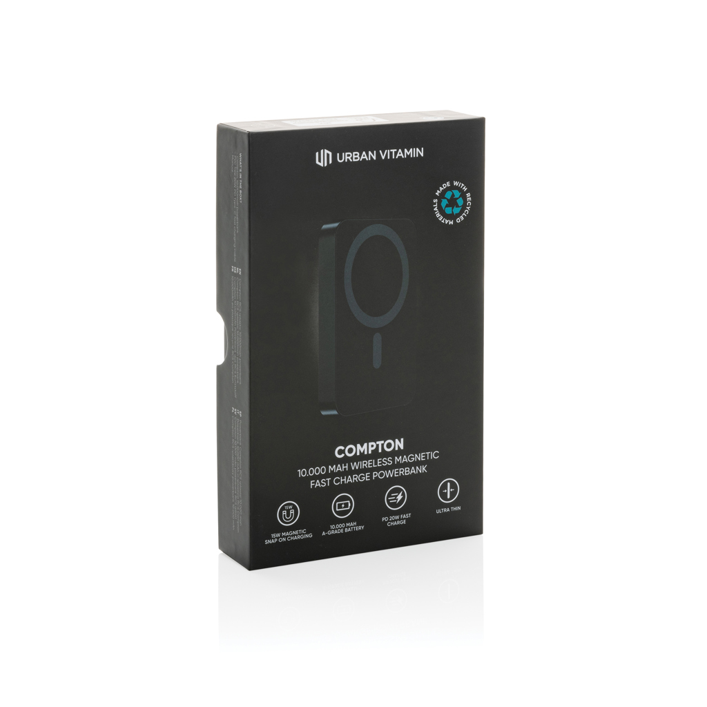 Powerbank Compton RCS plástico reciclado/aluminio10 000 mAh