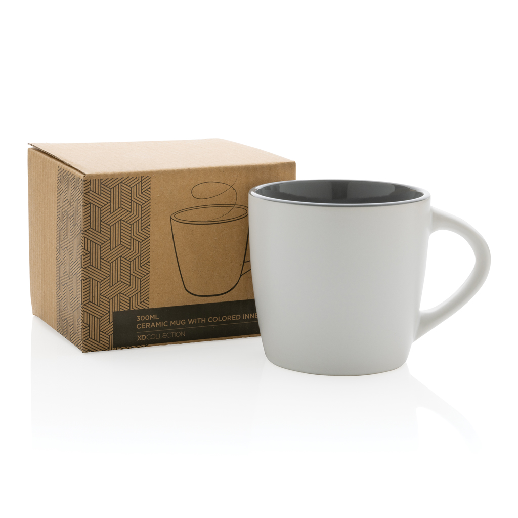 Taza de cerámica con interior de color 300ml