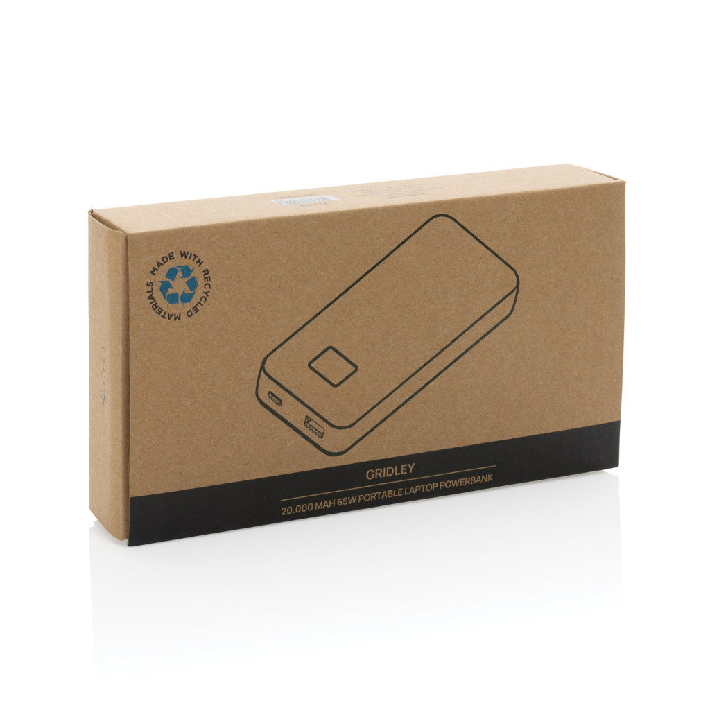 Powerbank para portátil Gridley RCS rplastic 20000 65W