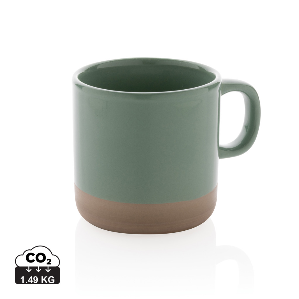 Taza de cerámica esmaltada 360ml.