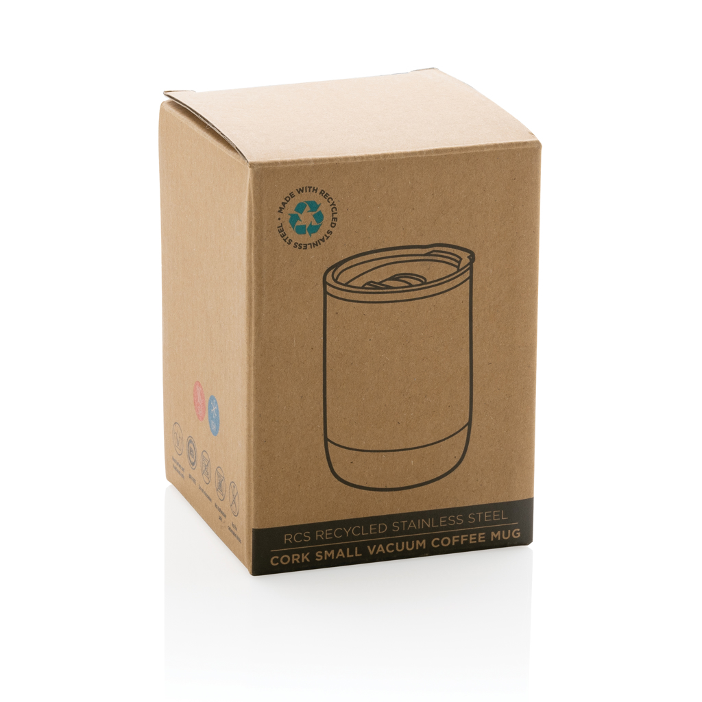 Taza de café al vacío pequeña de corcho RCS Re-steel