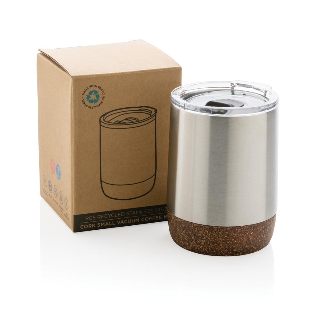 Taza de café al vacío pequeña de corcho RCS Re-steel