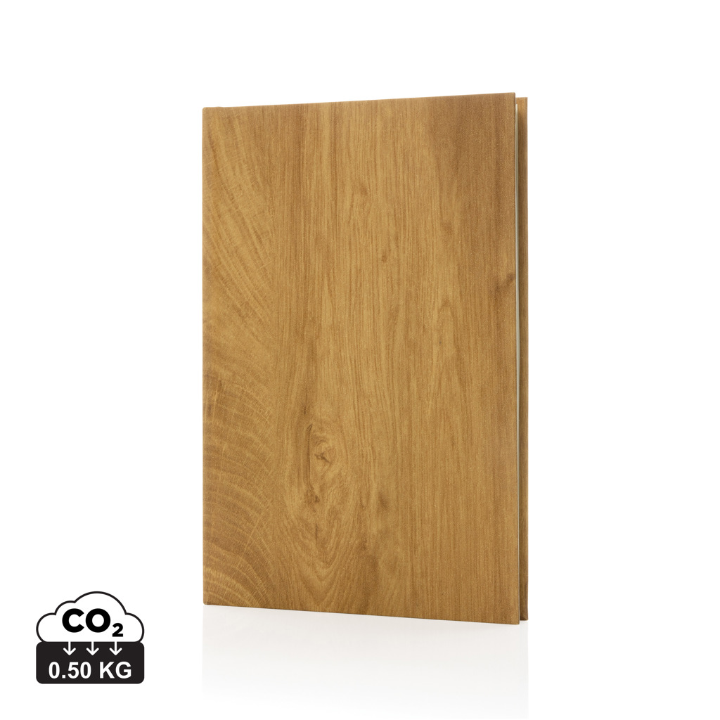 Libreta A5 con estampado de madera Kavana