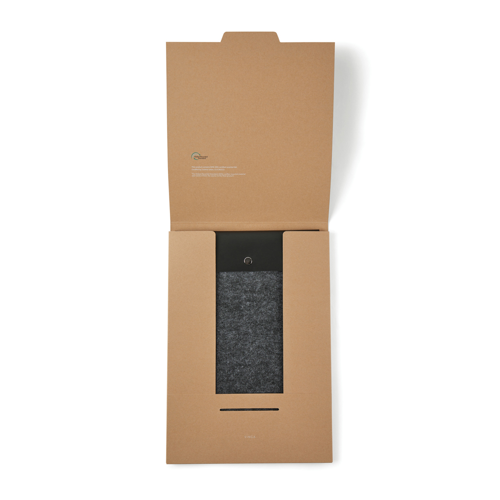 Funda para portátil de 17" de fieltro reciclado VINGA Albo