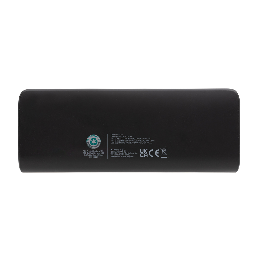 Powerbank FlashCharge RCS rplastic 20000 mah de carga rápida