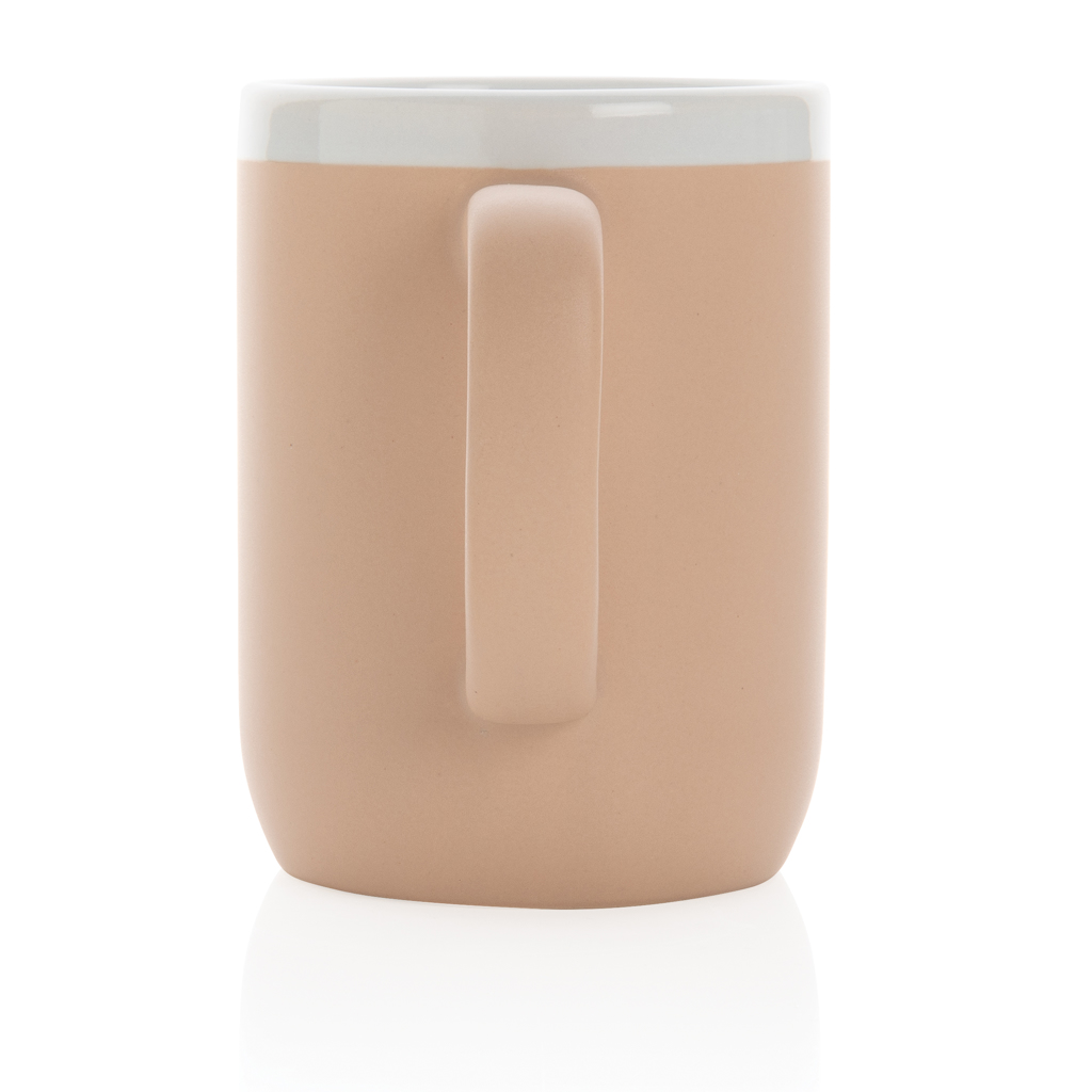 Taza de cerámica con borde blanco 300ml.