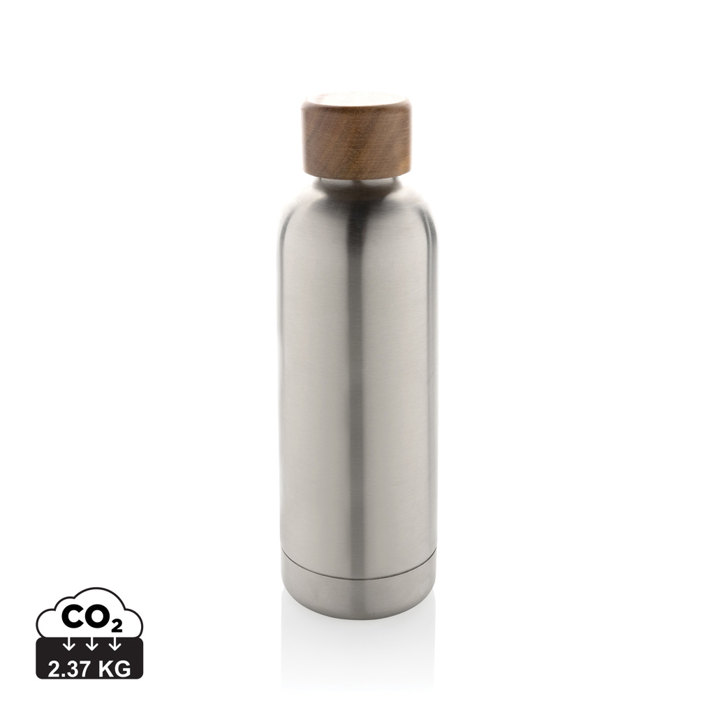 Botella Wood de acero inoxidable reciclado certificado RCS