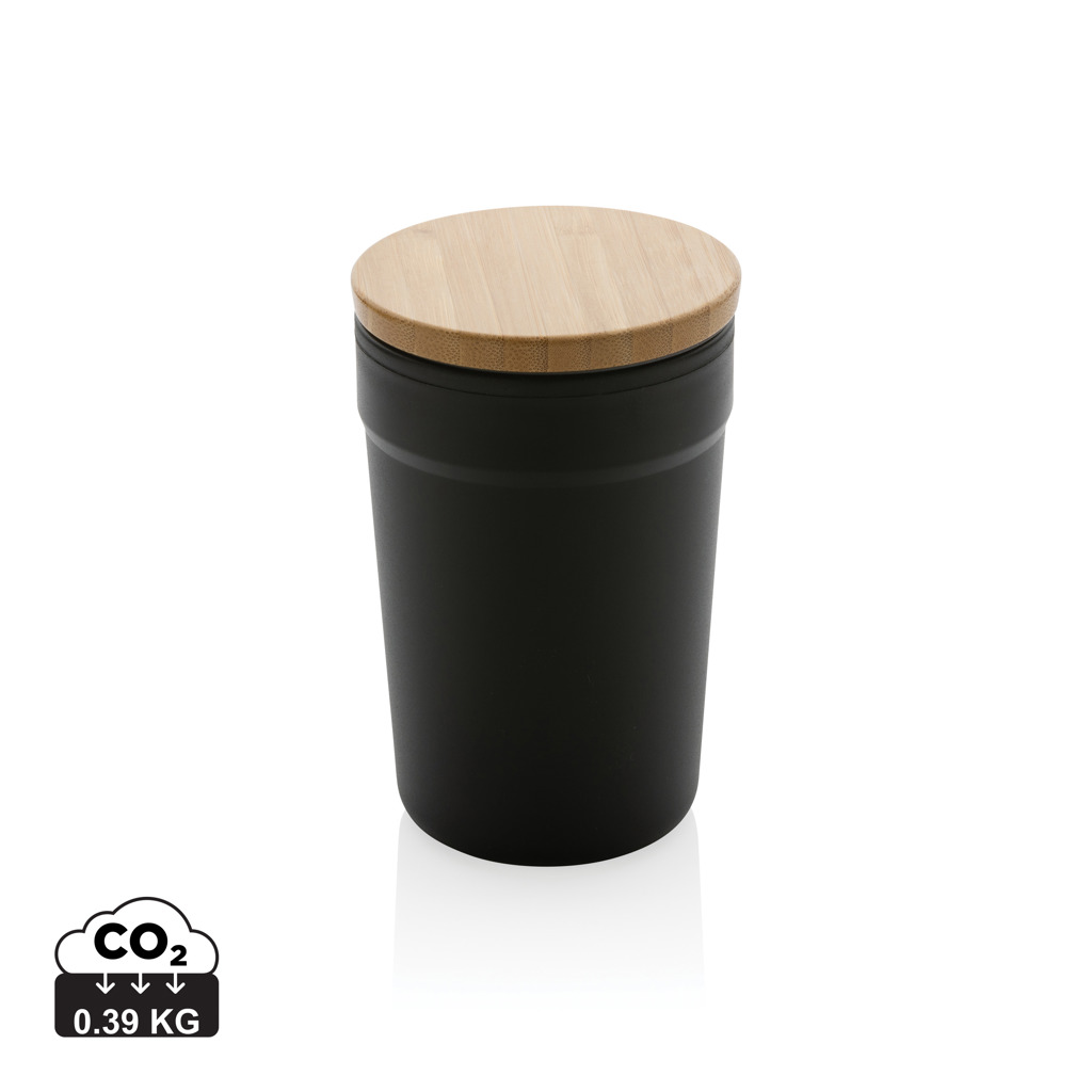 Taza GRS RPP con tapa de bambú