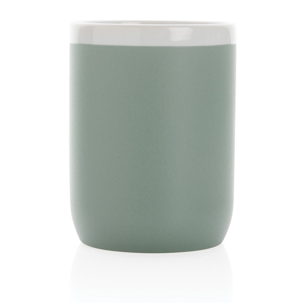 Taza de cerámica con borde blanco 300ml.