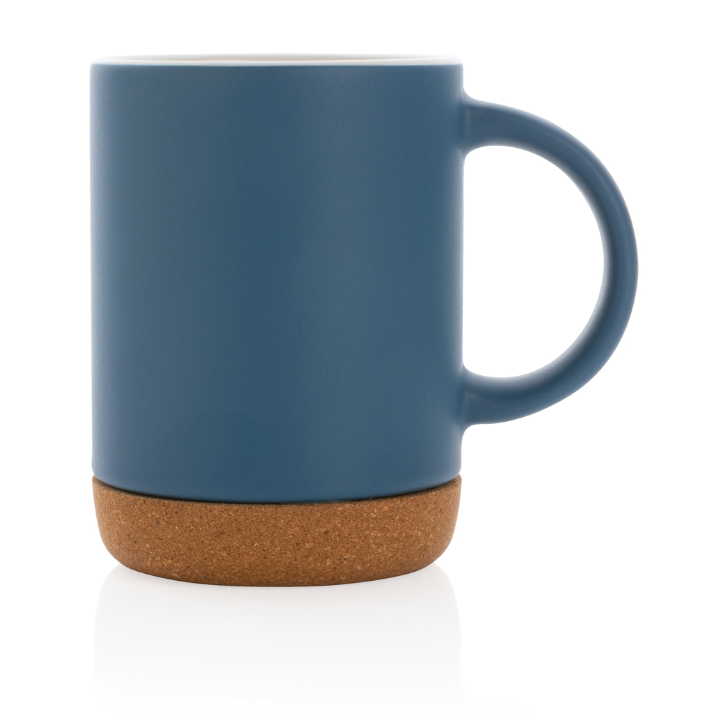 Taza de cerámica con base de corcho 280ml.