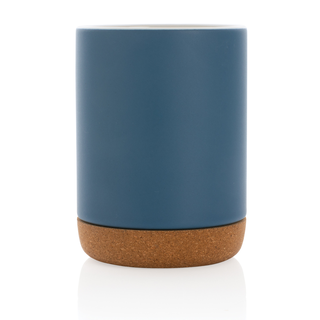 Taza de cerámica con base de corcho 280ml.