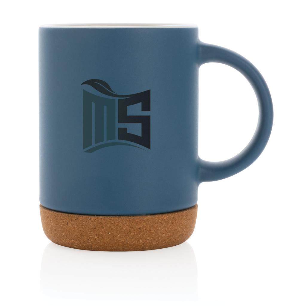 Taza de cerámica con base de corcho 280ml.