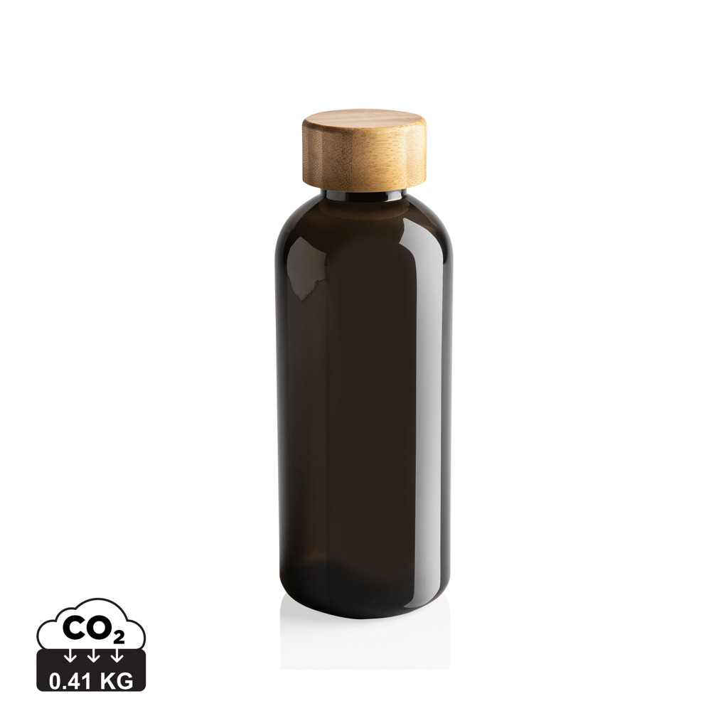 Botella RCS RPET con tapa de bambú