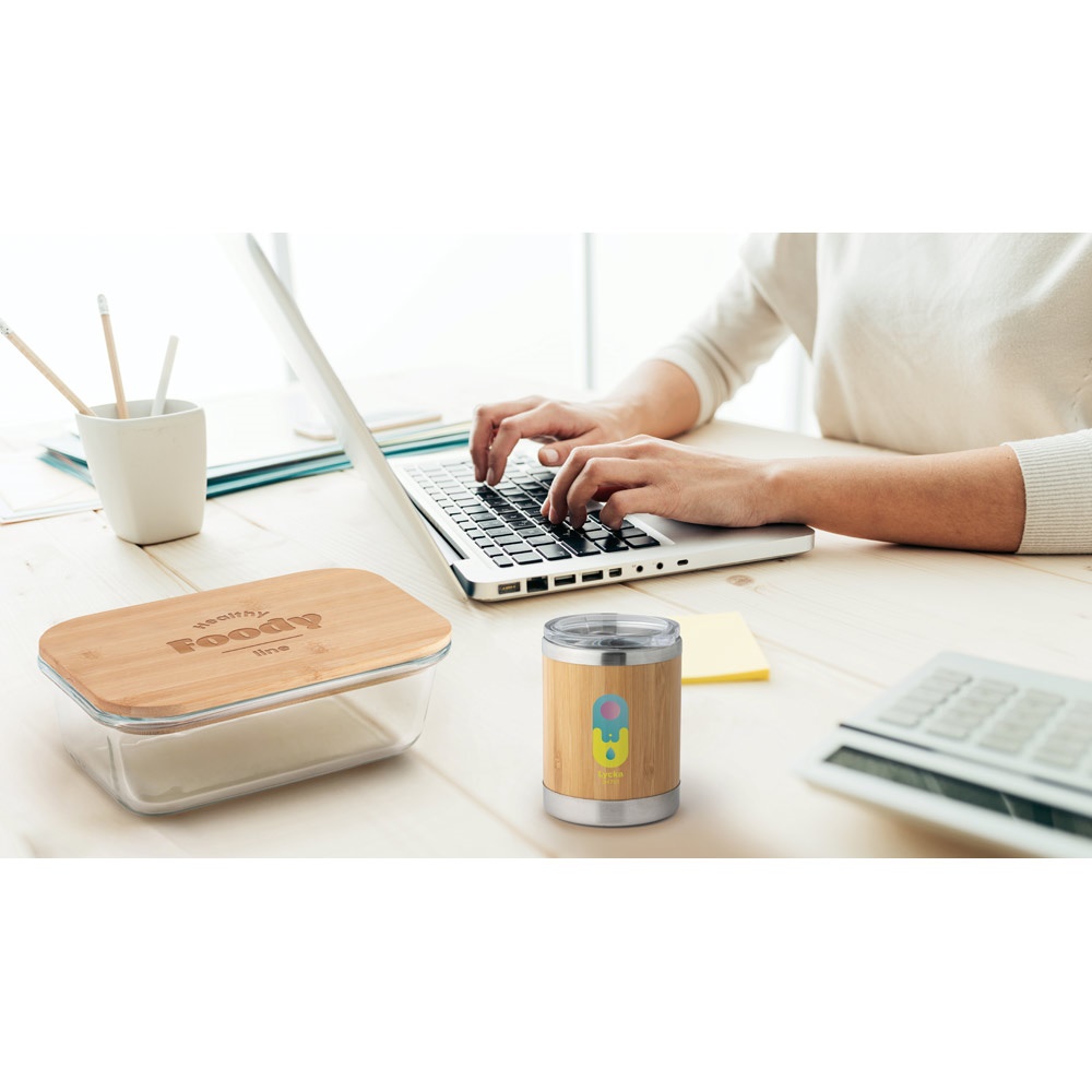 LYCKA. Vaso de bambú 350 mL