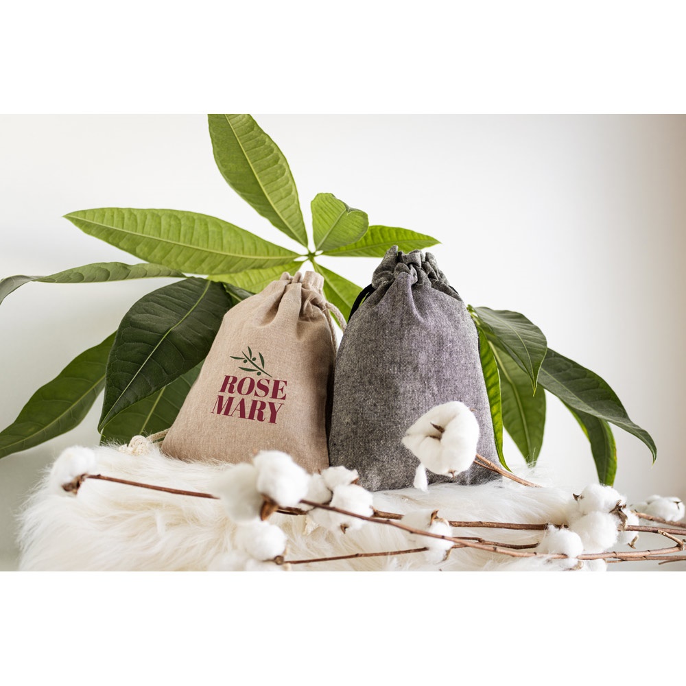 GIBRALTAR. Bolsa de regalo en algodón reciclado (70%) y poliéster (30% rPET) (140 g/m²)
