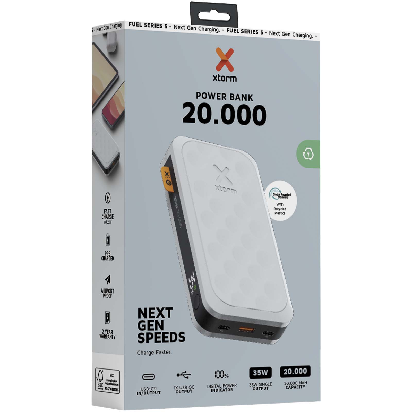 Batería externa de 20 000 mAh y 35 W Xtorm FS520 Fuel Series