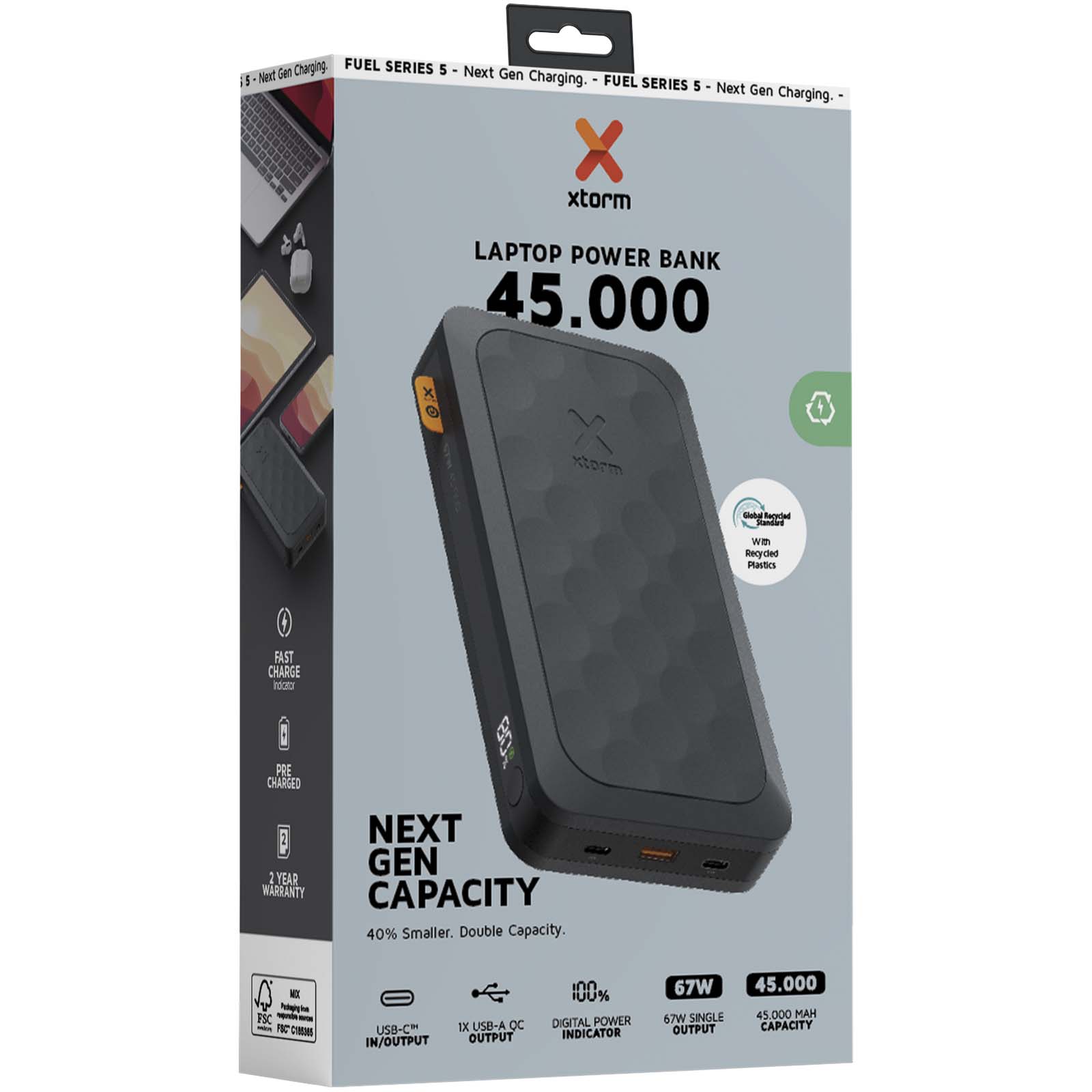 Batería externa de 45 000 mAh 67 W Xtorm FS5451 Fuel Series
