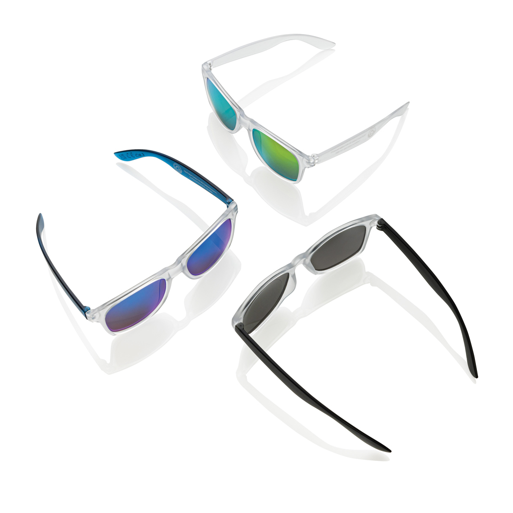 Gafas de sol con lentes de espejo de PC reciclado Gleam RCS