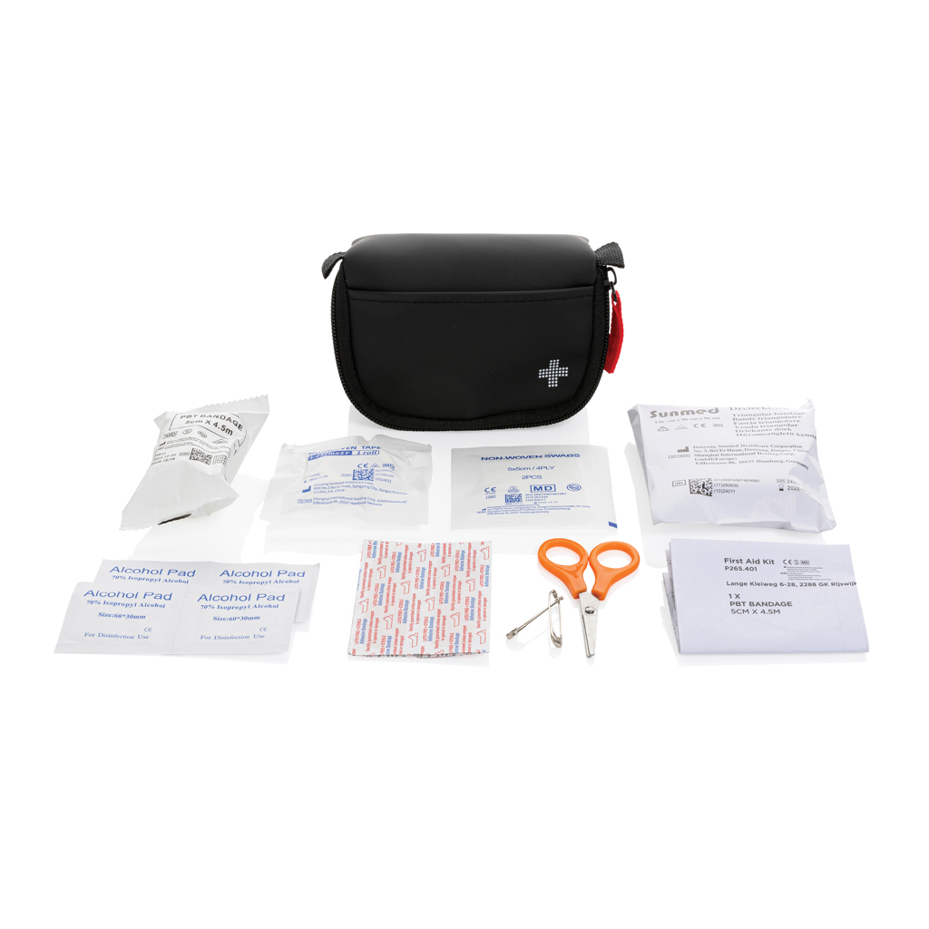 Estuche de primeros auxilios RCS de nobuk reciclado y PU