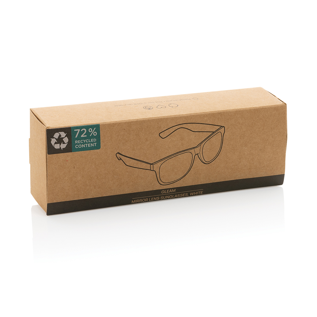 Gafas de sol con lentes de espejo de PC reciclado Gleam RCS