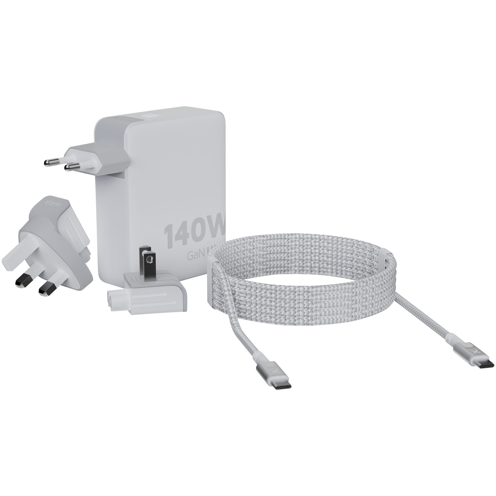Cargador de viaje de 140 W con cable USB-C PD de 240 W Xtorm XVC2140 GaN Ultra