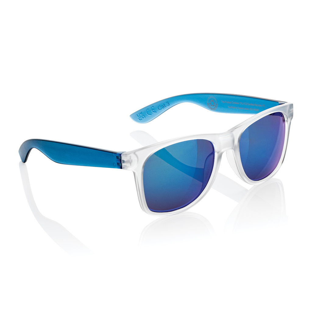 Gafas de sol con lentes de espejo de PC reciclado Gleam RCS