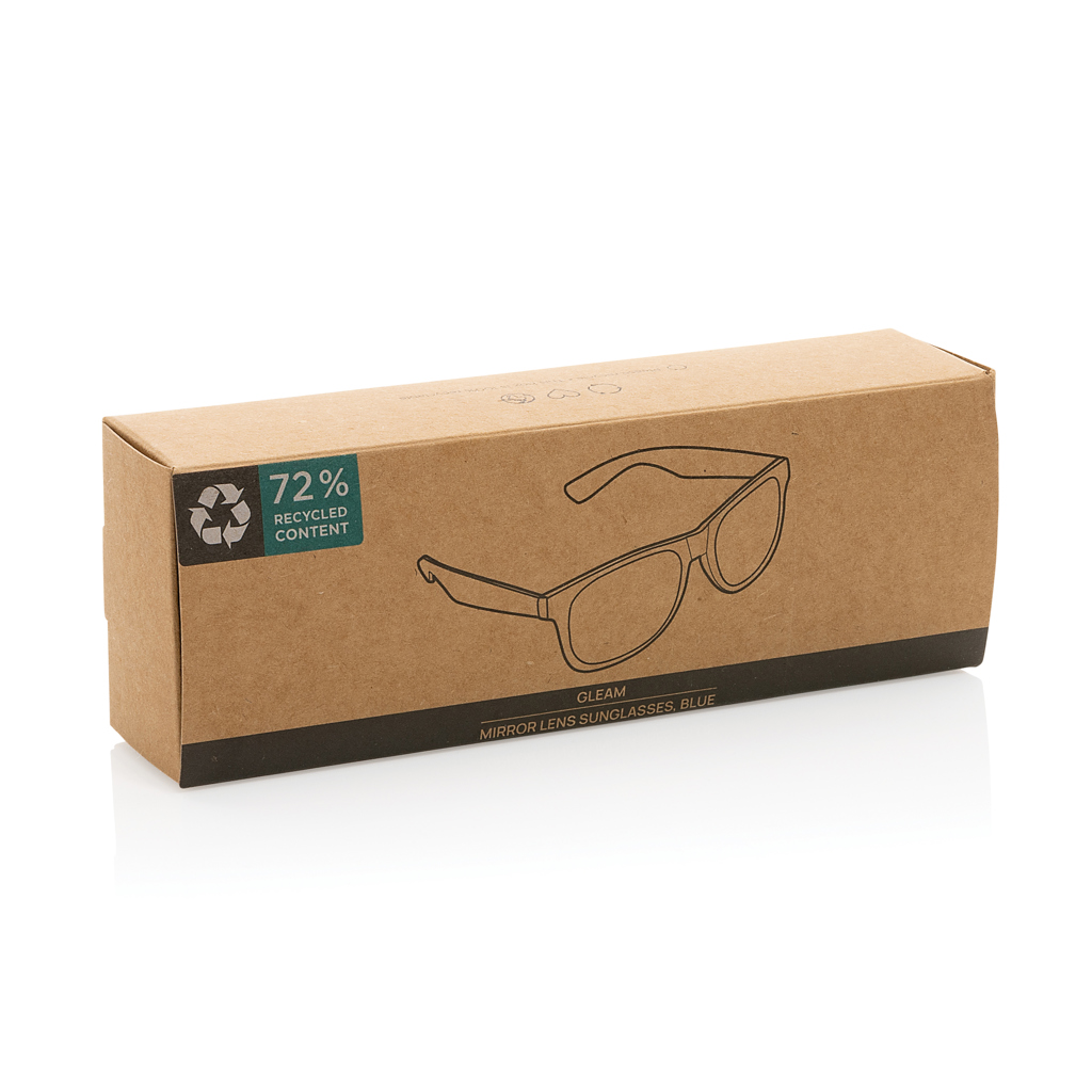Gafas de sol con lentes de espejo de PC reciclado Gleam RCS