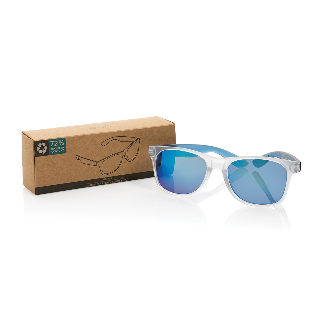 Gafas de sol con lentes de espejo de PC reciclado Gleam RCS
