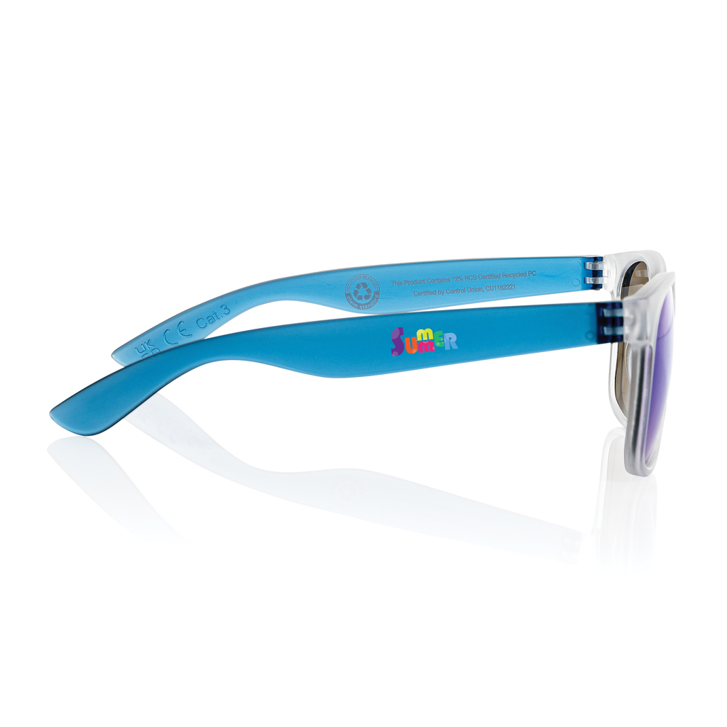 Gafas de sol con lentes de espejo de PC reciclado Gleam RCS