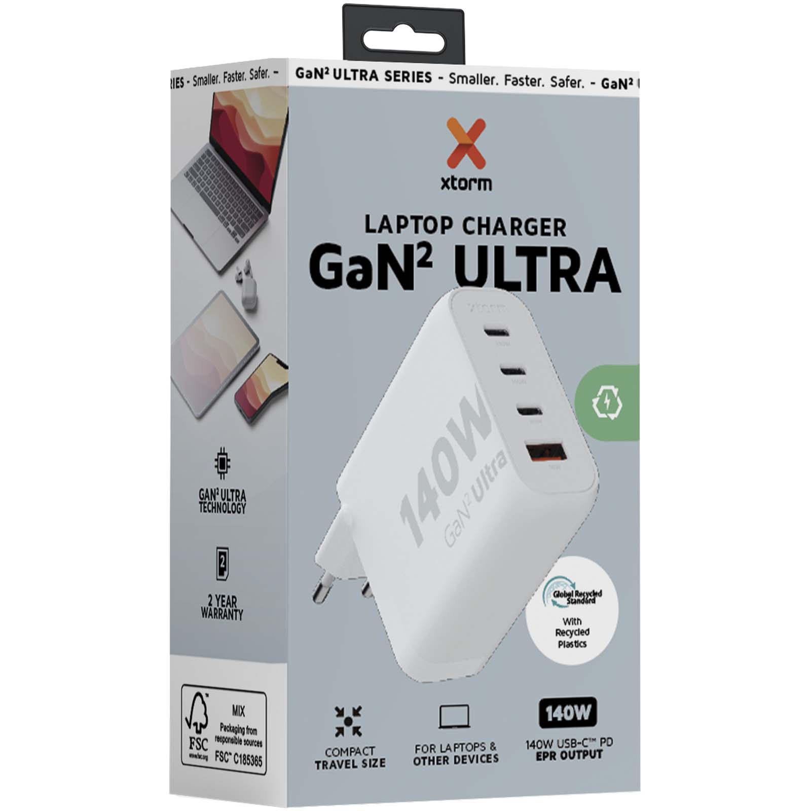 Cargador de pared de 140 W Xtorm XEC140 GaN² Ultra