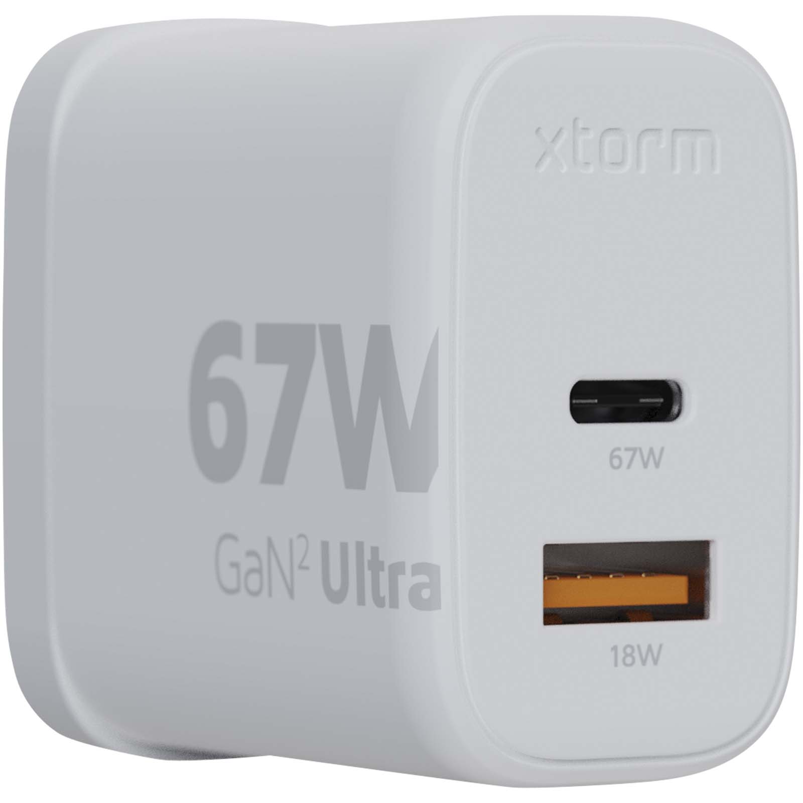 Cargador de pared de 67 W con enchufe del Reino Unido Xtorm XEC067G GaN² Ultra