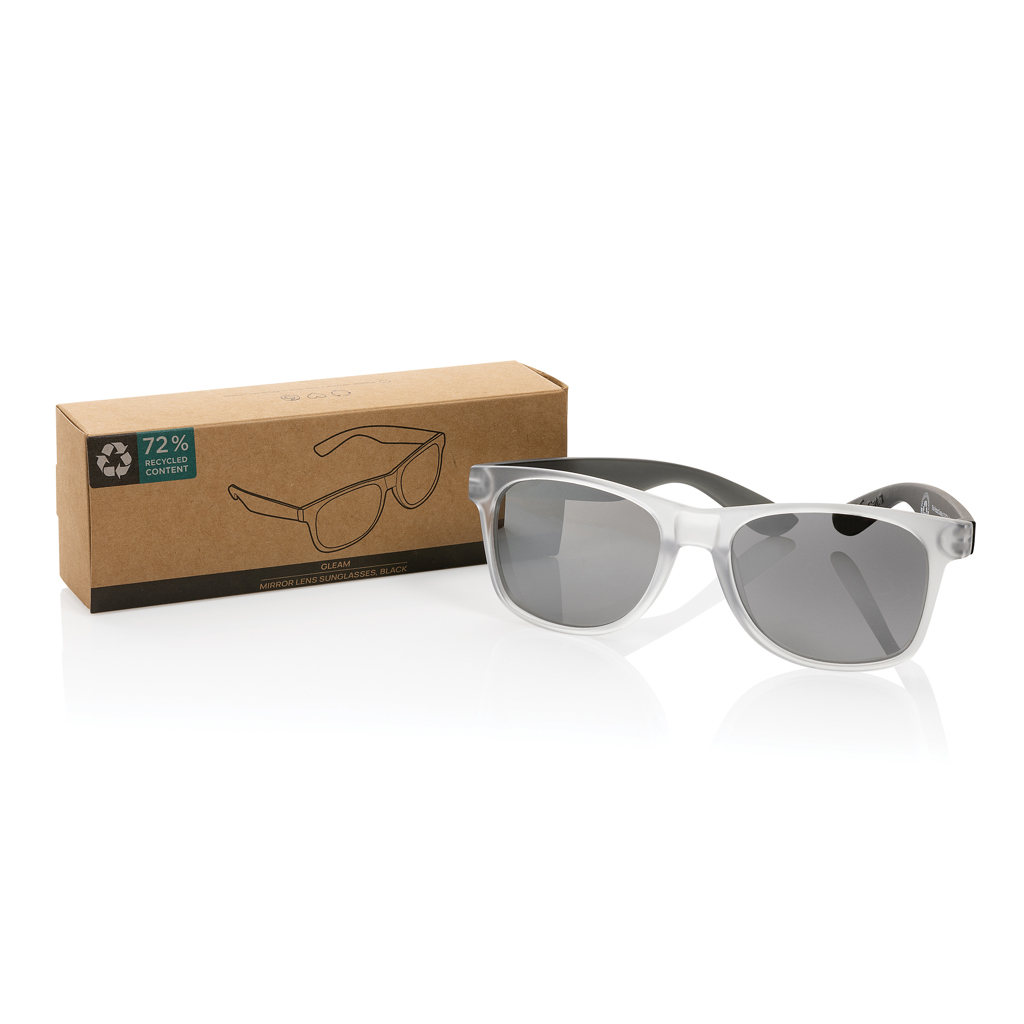 Gafas de sol con lentes de espejo de PC reciclado Gleam RCS