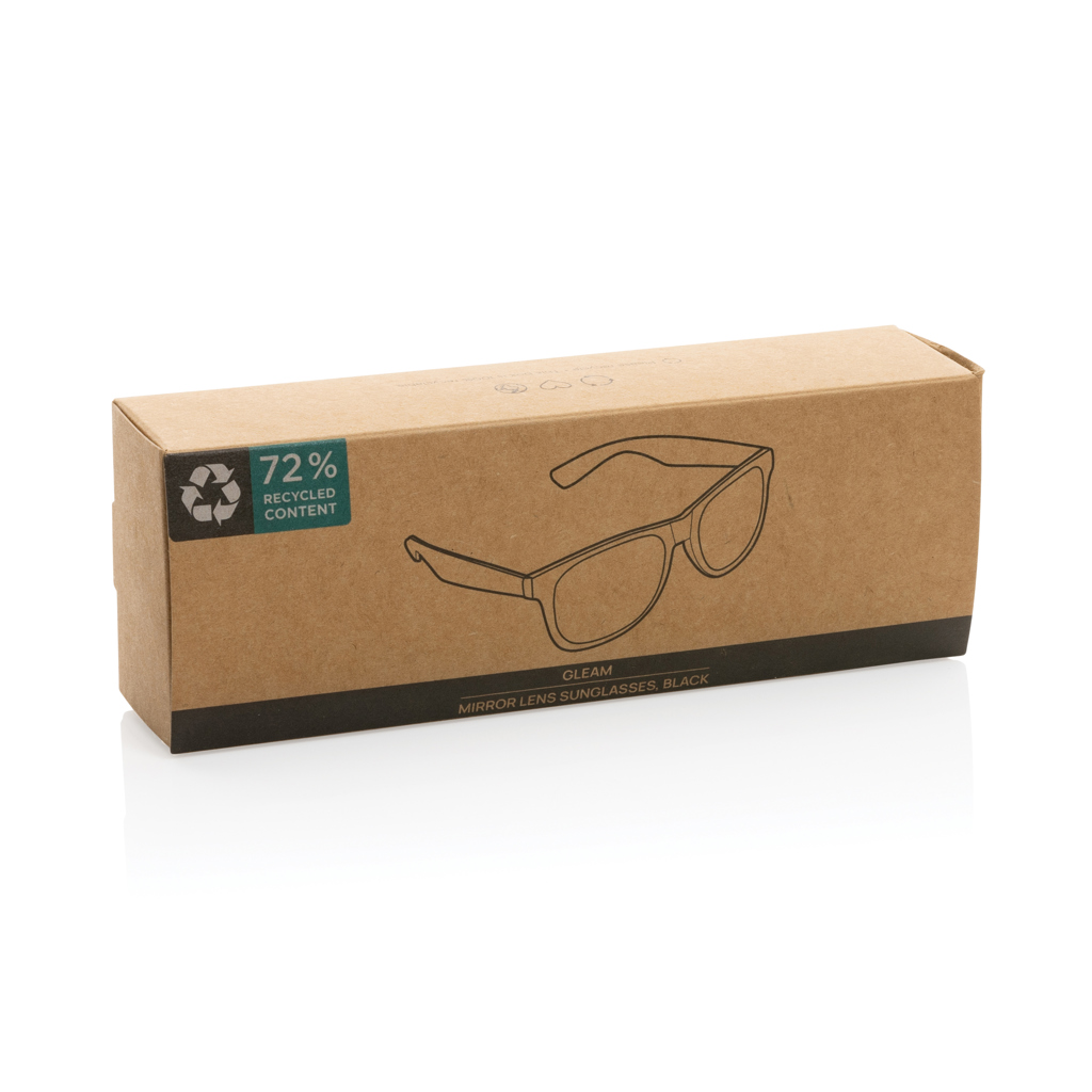 Gafas de sol con lentes de espejo de PC reciclado Gleam RCS