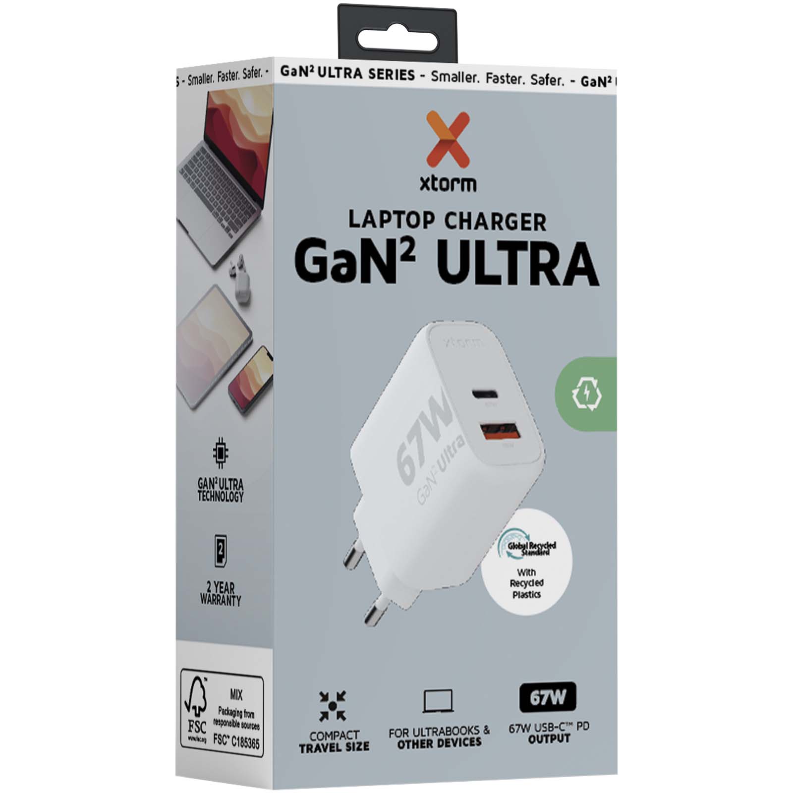 Cargador de pared de 67 W Xtorm XEC067 GaN² Ultra