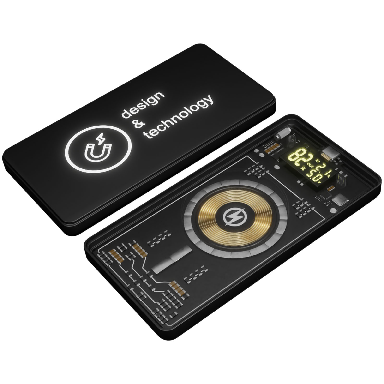 Batería externa inalámbrica magnética de 5000 mAh y 5 W SCX.design P19