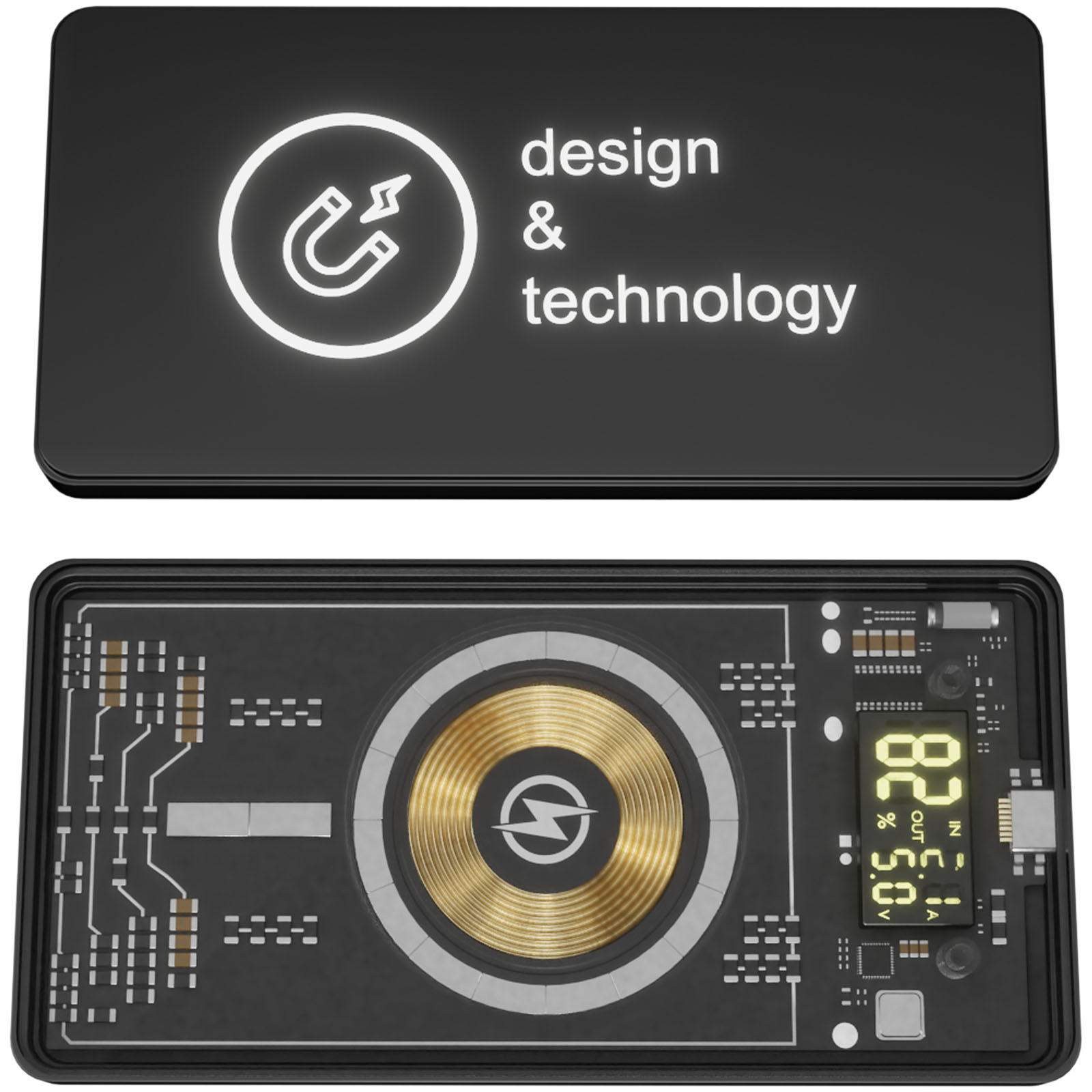 Batería externa inalámbrica magnética de 5000 mAh y 5 W SCX.design P19