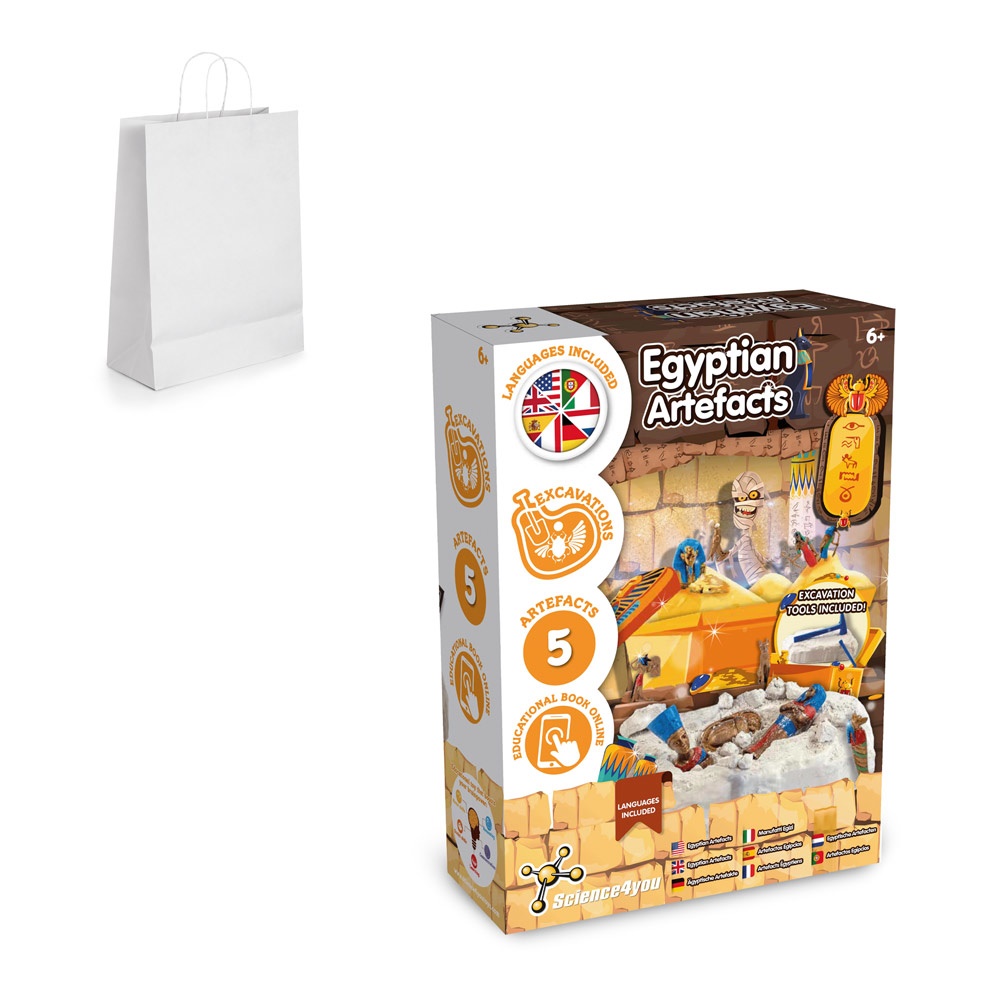 Ancient Egypt Excavation Kit II. Juego educativo suministrado con una bolsa de regalo de papel kraft (90 g/m²)