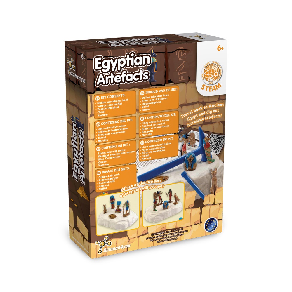 Ancient Egypt Excavation Kit II. Juego educativo suministrado con una bolsa de regalo de papel kraft (90 g/m²)