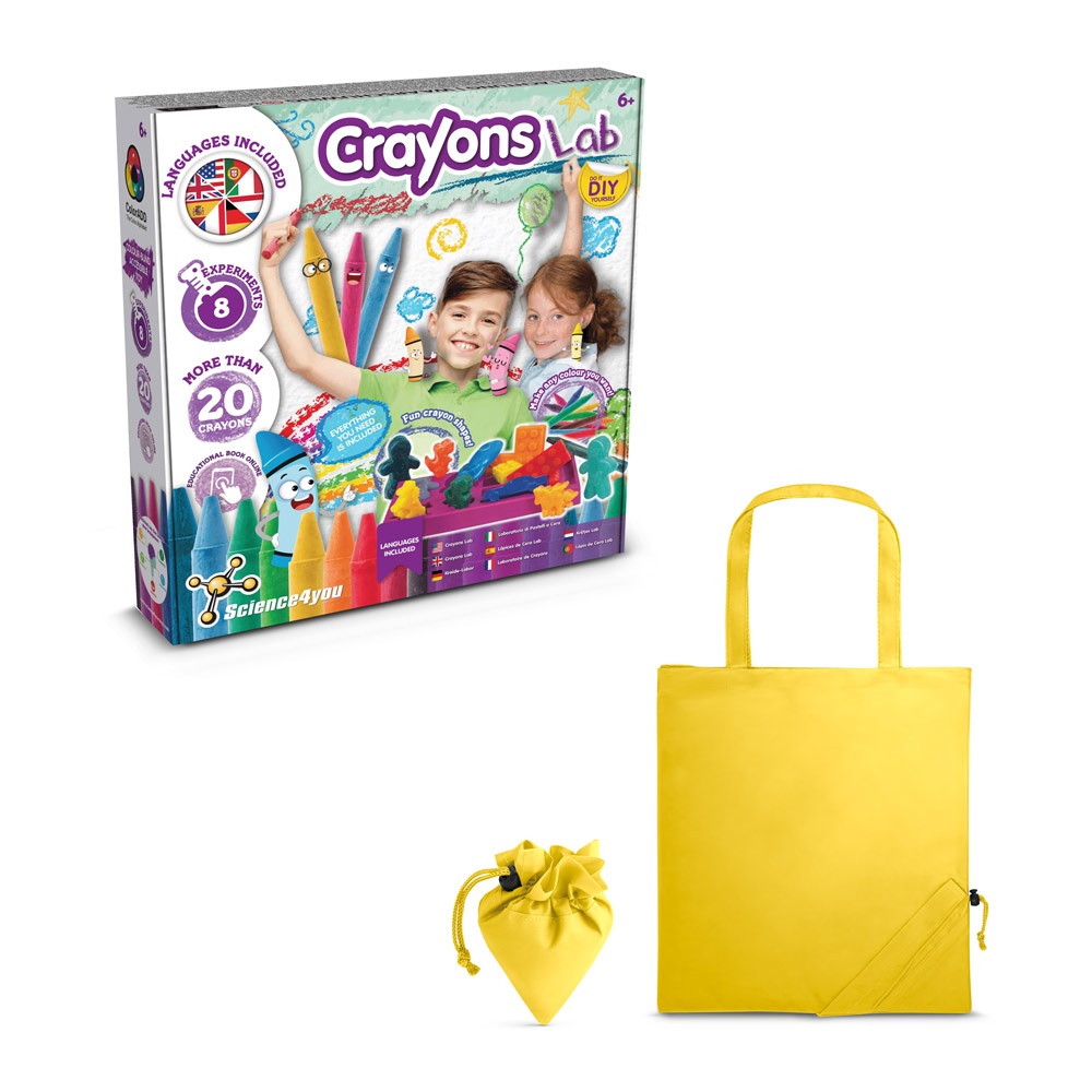 Crayon Factory Kit II. Juego educativo suministrado con una bolsa de regalo plegable de 190T