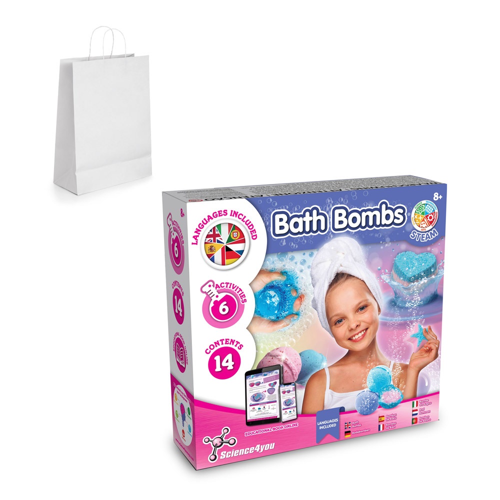Bath Bombs Kit II. Juguete educativo suministrado con una bolsa de regalo de papel kraft (90 g/m²)